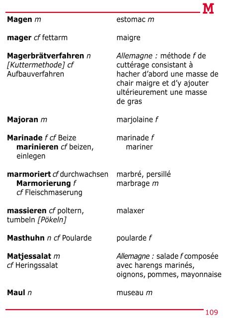 Charcuterie DIN A 6 - Métiers de l'Alimentation