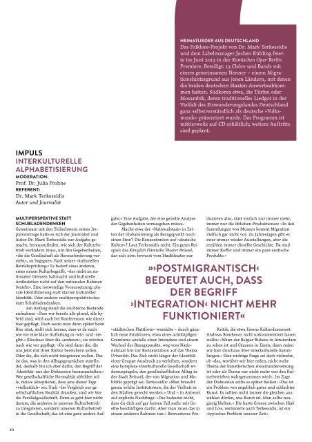 ZUKUNFT DER INTERKULTUR. STRATEGIEN ... - Metropole Ruhr