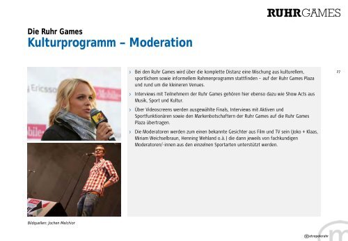 "Ruhr Games" Planungs- und Durchführungskonzept - Metropole Ruhr