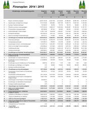 Gesamtfinanzplan - Stadt Mettmann