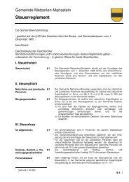 9.1 Steuerreglement, GV 26.06.03 - Metzerlen-Mariastein