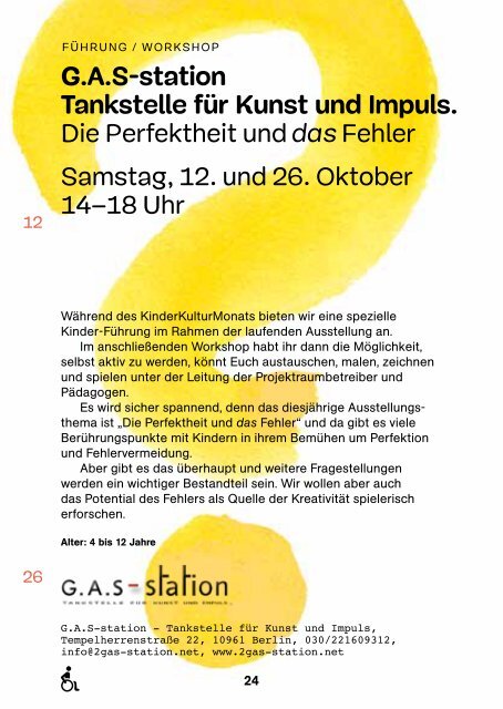 Programm Berlin, oktober 2013 - Museum für Kommunikation Berlin