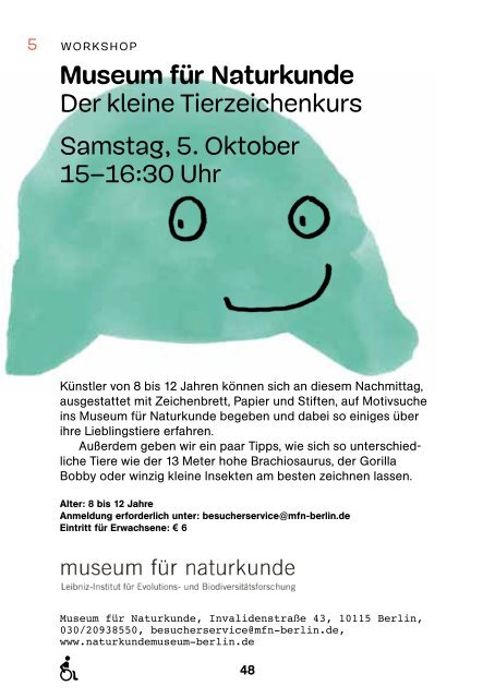 Programm Berlin, oktober 2013 - Museum für Kommunikation Berlin