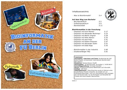 Ersti-Broschüre 2011/12 - Fachbereich Mathematik und Informatik