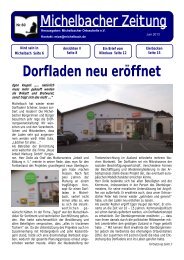 Michelbacher Zeitung Dorfladen neu eröffnet