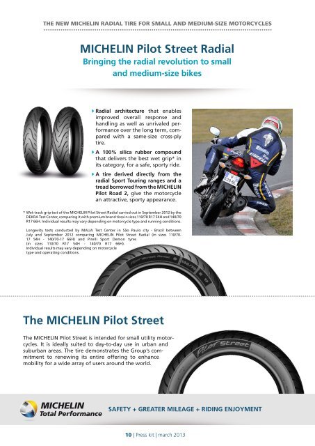 The Six New MICHELIN Motorcycle Tires for 2013