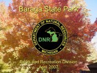 Baraga State Park Parks And Recreation Division