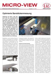Ausgabe 9: Optimierte Banddickenmessung - Micro-Epsilon ...