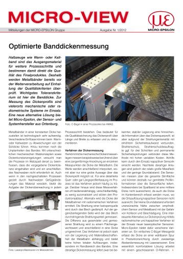 Ausgabe 9: Optimierte Banddickenmessung - Micro-Epsilon ...