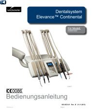 003-2631-01 - Bedienungsanleitung, Dentalsystem ... - Midmark