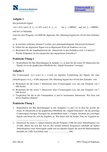 Aufgabe 1 Praktische Übung 1 Aufgabe 2 Praktische Übung 2