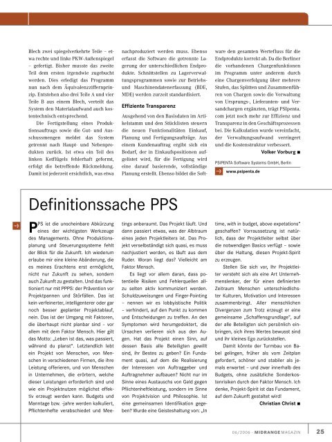 schwerpunkt - Midrange Magazin