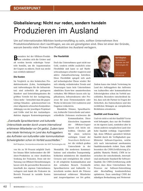 schwerpunkt - Midrange Magazin