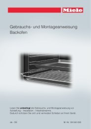 Gebrauchs- und Montageanweisung Backofen - Miele