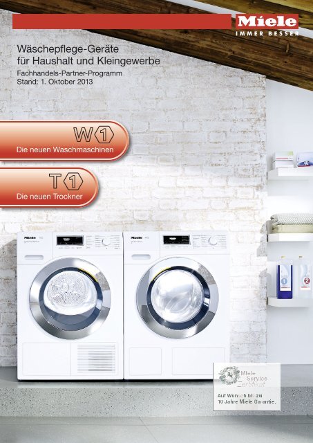 Wäschepflege-Geräte für Haushalt und Kleingewerbe - Miele