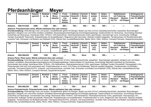 Pferdeanhänger Meyer - Mietlift.ch