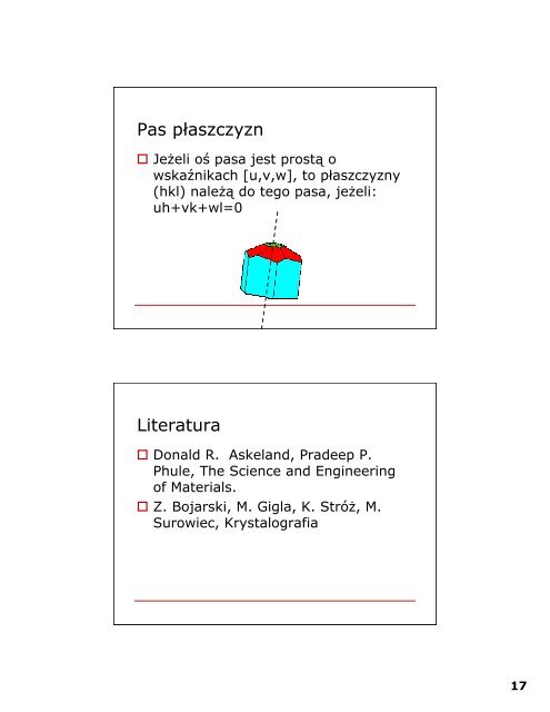 Wykład 2 i 3 (wezły, proste i płaszczyzny sieciowe)