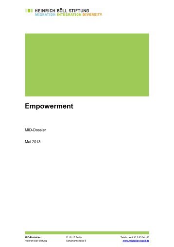 Dossier Empowerment - Migration - Integration - Diversity