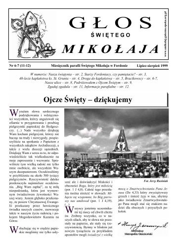 Nr 11-12 - lipiec-sierpień - Parafia pw. św. Mikołaja w Bydgoszczy