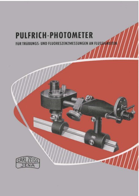 Pulfrich Photometer für Truebungs und Fluoreszenzmessungen