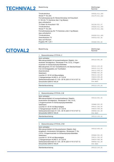 Stereomikroskop "Technival 2 / Citoval 2" - Optik-Online