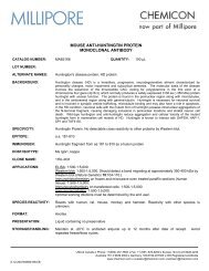 Certificate of Analysis Millipore Certificate of Analysis Millipore