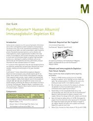 PureProteome™ Human Albumin/ Immunoglobulin ... - Millipore