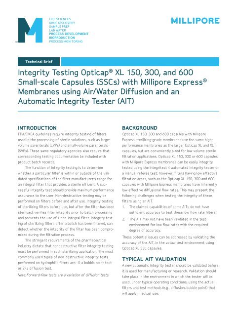 process development - Millipore