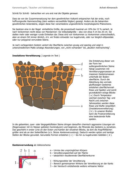 Kanonenkugeln, Täuscher und Kabbesköpp - Mineralworld.de