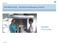 ZUG MinairComfo – die Küchenentlüftung der Zukunft! - Minergie