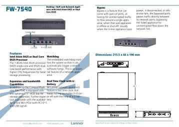 FW-7540 - Lanner Electronics Inc.