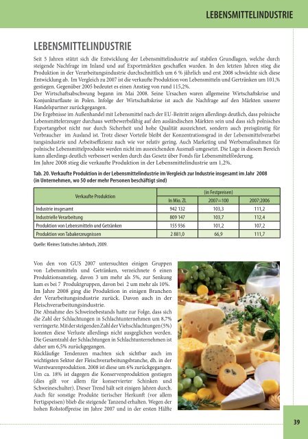 Land- und Ernährugswirtschaft in Polen - Ministerstwo Rolnictwa i ...