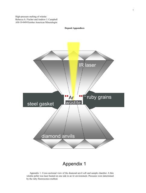 steel gasket ruby grains IR laser Ar wüstite diamond anvils