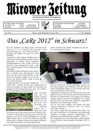 Das „CaRe 2012“ in Schwarz! - Mirower Zeitung
