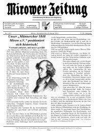 Unser „Männerchor 1848 Mirow e.V.“ positioniert ... - Mirower Zeitung