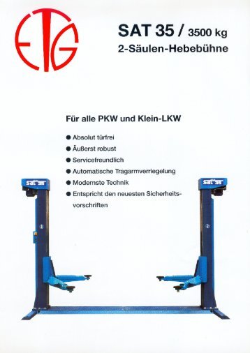 SAT 35 / 3500 kg - ETG Hebebuehnen und Ersatzteile