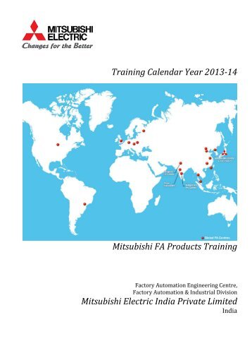 Training Calendar Year 2013-14 Mitsubishi FA Products Training ...