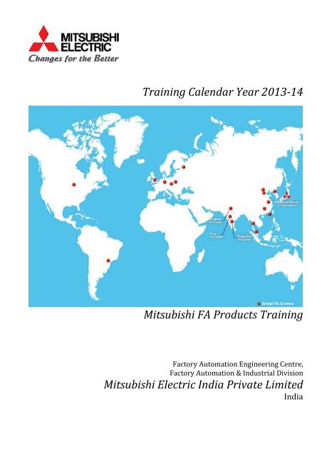 Training Calendar Year 2013 14 Mitsubishi Fa Products Training