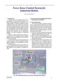 Force Sense Control System for Industrial Robots - Mitsubishi Electric