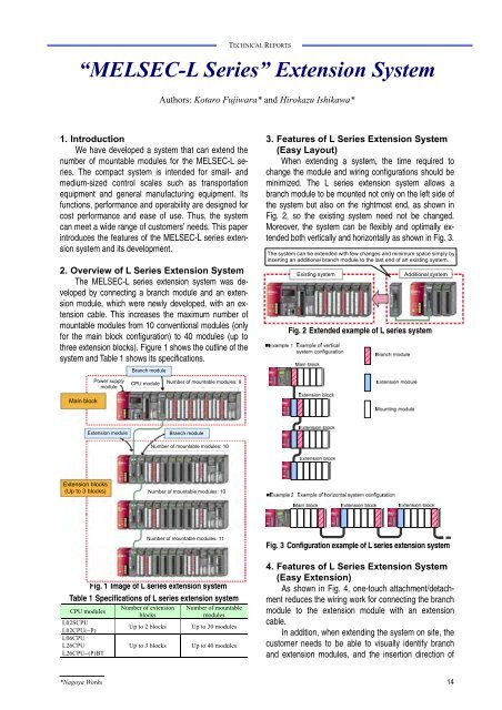 "MELSEC-L Series" Extension System - Mitsubishi Electric