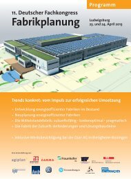 11. Deutscher Fachkongress Fabrikplanung