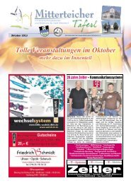 Mitterteicher Taferl - Ausgabe 10/2013 - Stadt Mitterteich