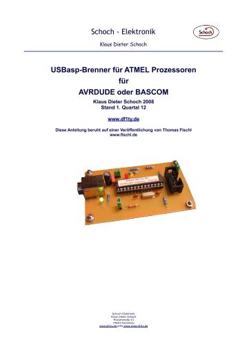 USBasp-Brenner für ATMEL Prozessoren für AVRDUDE oder ... - Df1ty