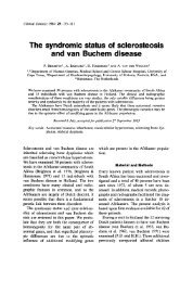 The syndromic status of sclerosteosis and van Buchem ... - Admin