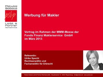 Werbung für Makler - MMM-Messe