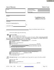 Conciliation Court Affidavit of Service - Minnesota Judicial Branch