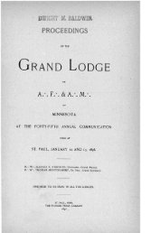 1898 Grand Lodge of Minnesota Annual Communication Proceedings
