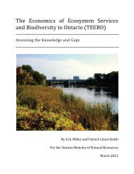 The Economics of Ecosystem Services and Biodiversity in Ontario