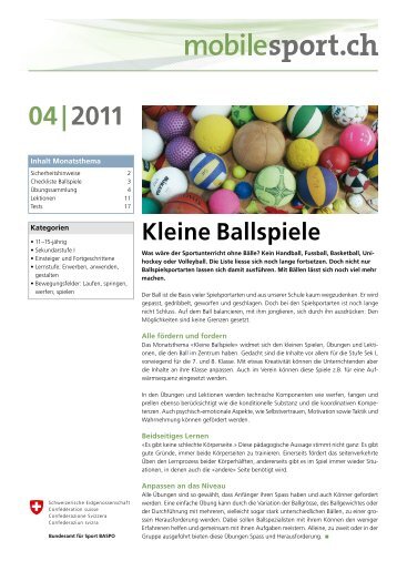 mobilesport.ch – 04/11 – Kleine Ballspiele