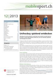 Unihockey spielend entdecken - mobilesport.ch
